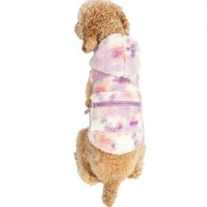Justice Pet Polyester Sherpa Tie-Dye Dog Hoodie, Size Small🐶